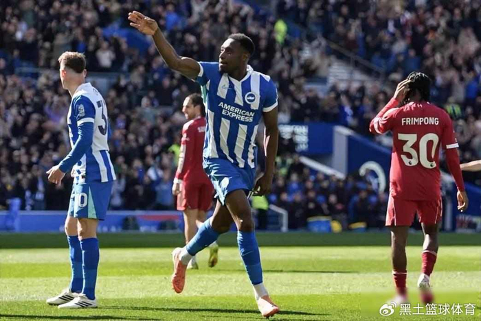 布莱顿爆冷2-1逆转利物浦，维尔贝克双响助球队